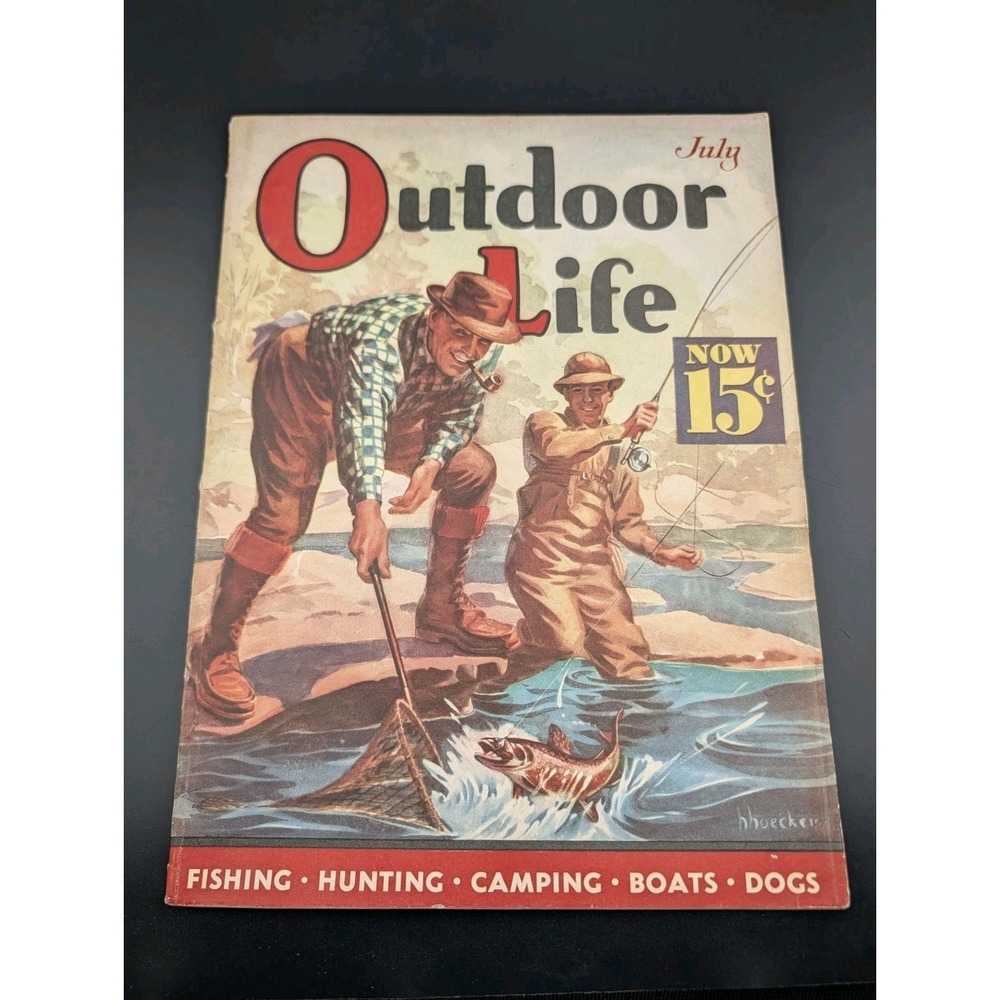 Vintage Outdoor Life Magazine July 1938 - Cover Painting By H Hoecker - Picture 7 of 9